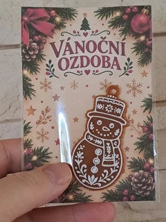 Vánoční ozdoby perníčky - Sněhulák
